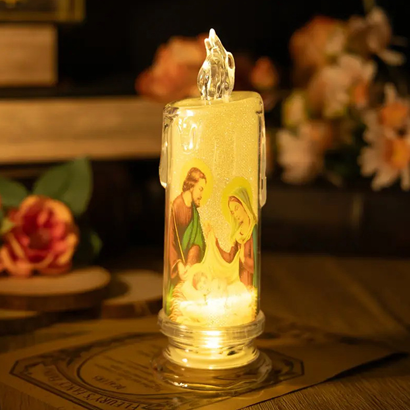 Silk Candle - Lampu Lilin LED Yesus Kristus Perawan