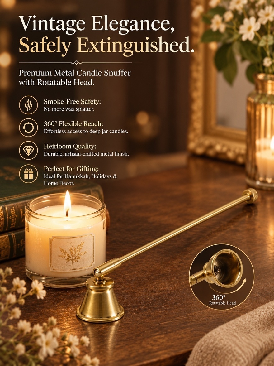 Candle Wick - Pemadam Lilin Logam Gaya Retro dengan