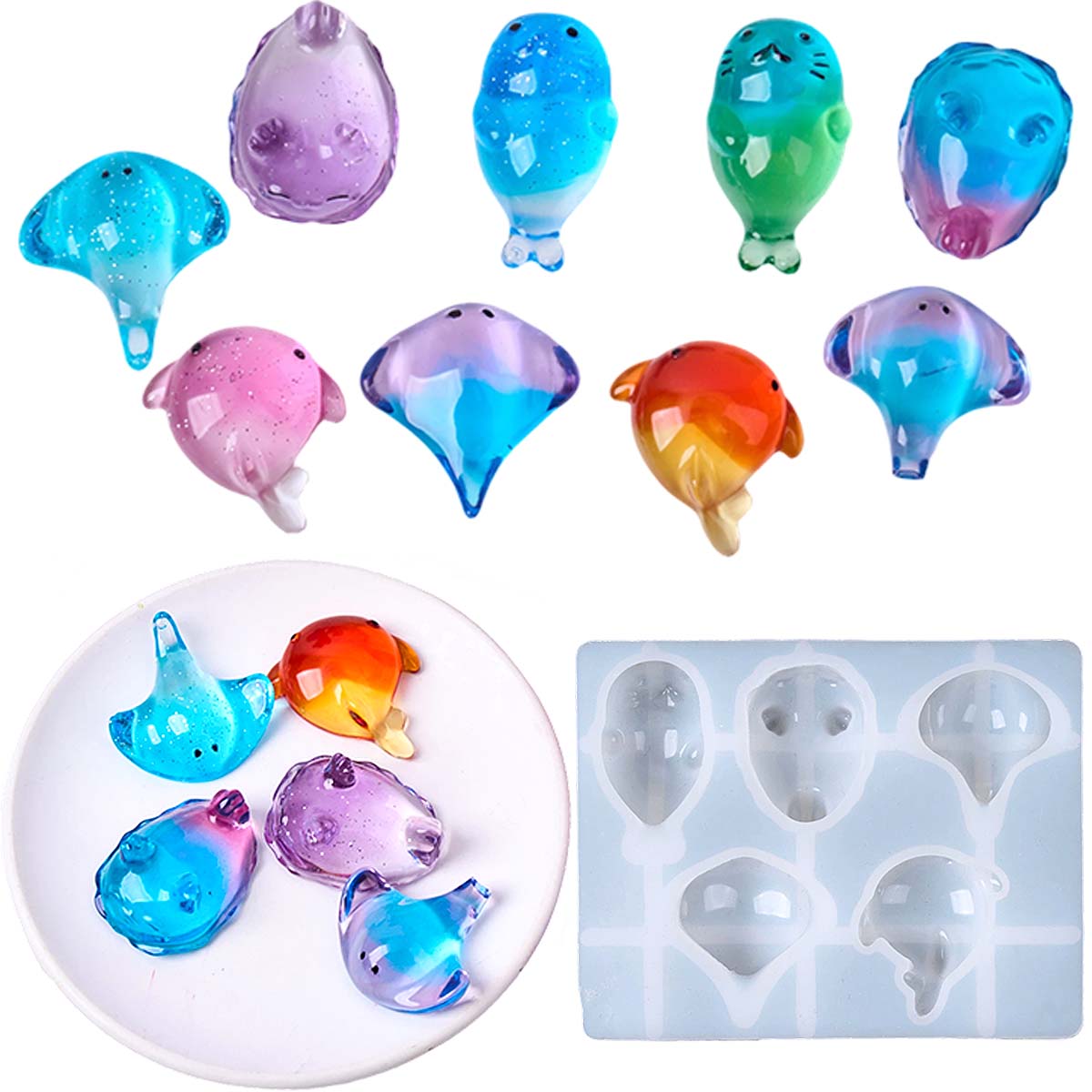 Candle Molds - Cetakan Silikon Ikan Pari Kawaii 3D