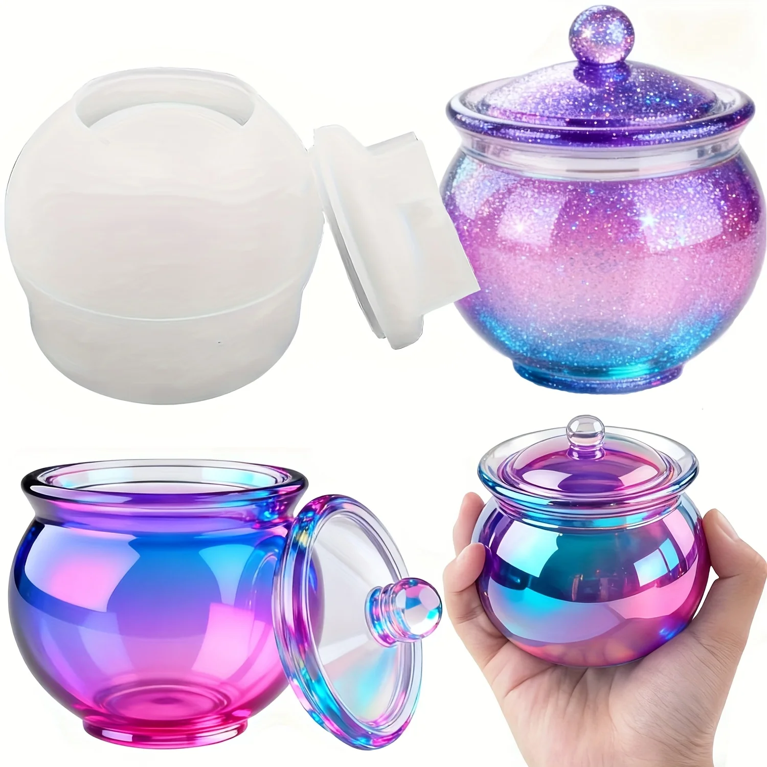 Candle Molds - 1 set cetakan resin bulat dengan