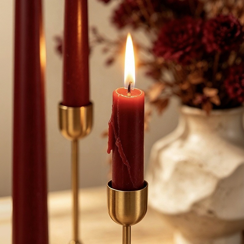 Lilin Bundar Warna Burgundy, L - Soy Wax ulasan dan harga