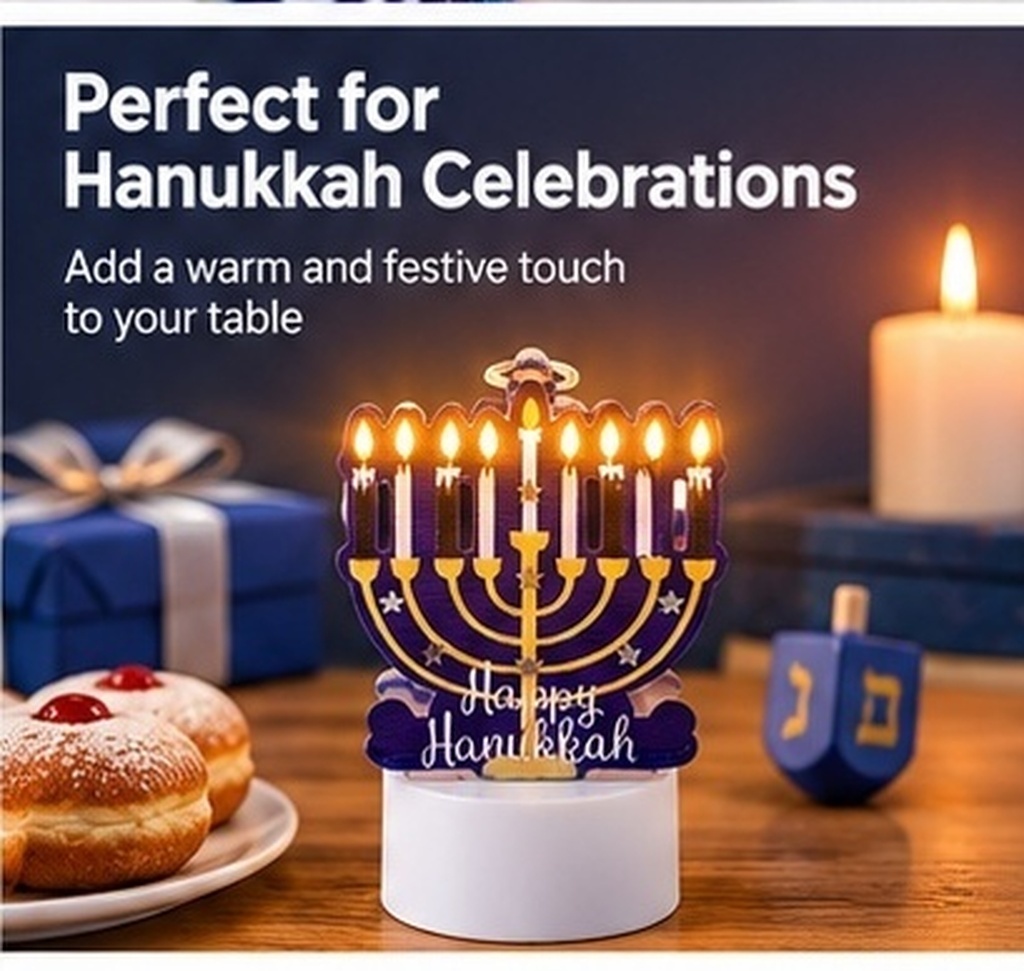 Lilin Hanukkah LED Tanpa Api B - Paraffin Wax ulasan dan harga