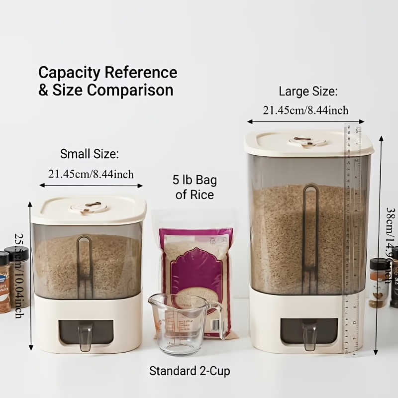 Dispenser Beras 14LB, Wadah Pe - Soy Wax ulasan dan harga