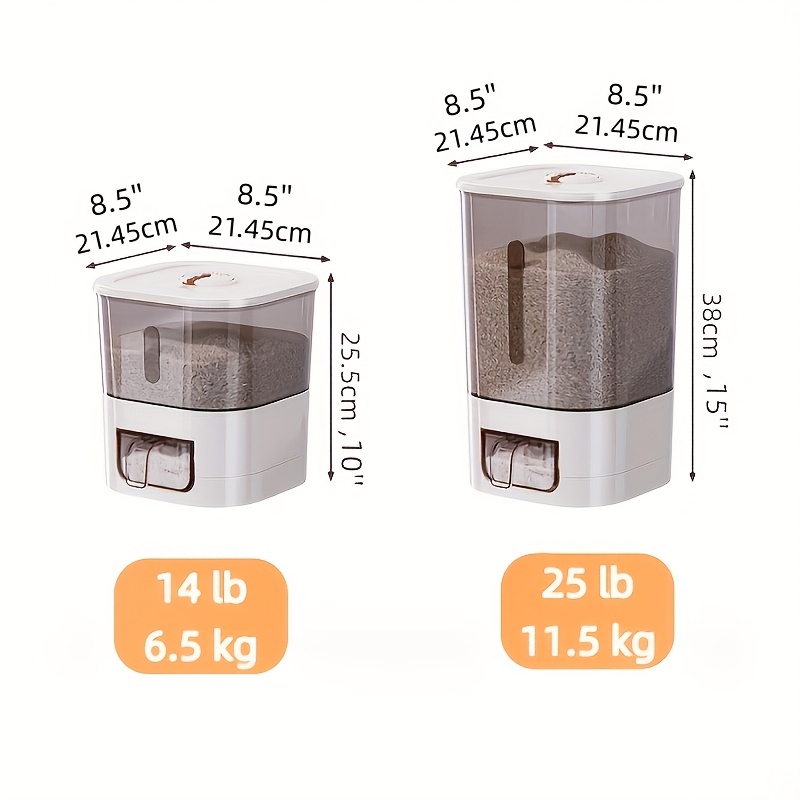 Dispenser Beras 14LB, Wadah Pe - Soy Wax ulasan dan harga