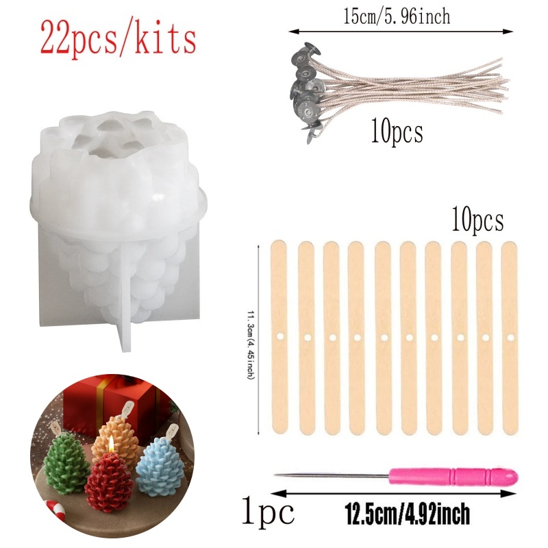 Cetakan Lilin Silikon Bentuk K - Candle Making Kit ulasan dan harga