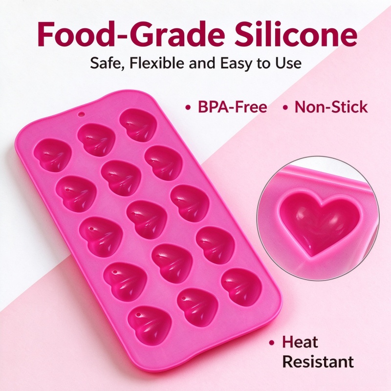 Cetakan Silikon Bentuk Hati 3D - Candle Molds ulasan dan harga