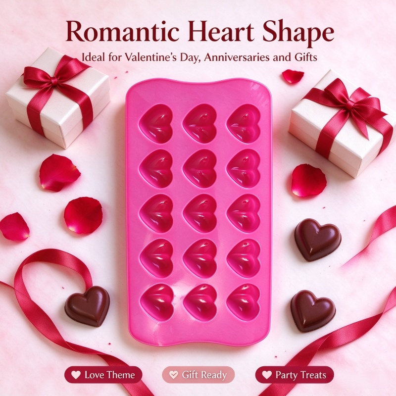 Cetakan Silikon Bentuk Hati 3D - Candle Molds ulasan dan harga